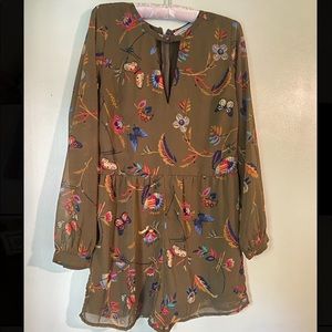 A&F Olive Green Patterned Romper